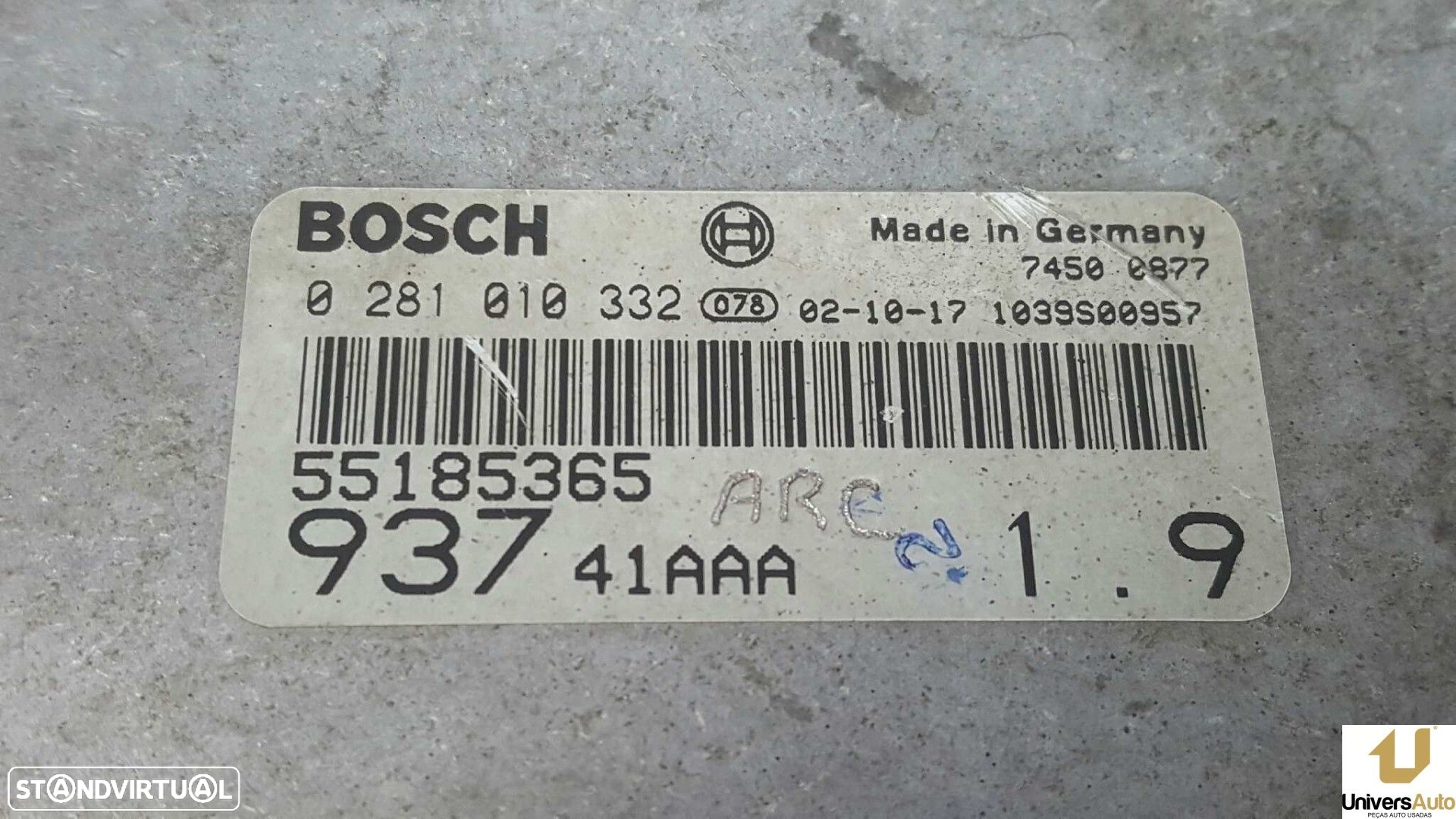 CENTRALINA DO MOTOR UCE ALFA ROMEO 147 (190) 1.9 JTD DISTINCTIVE - 4