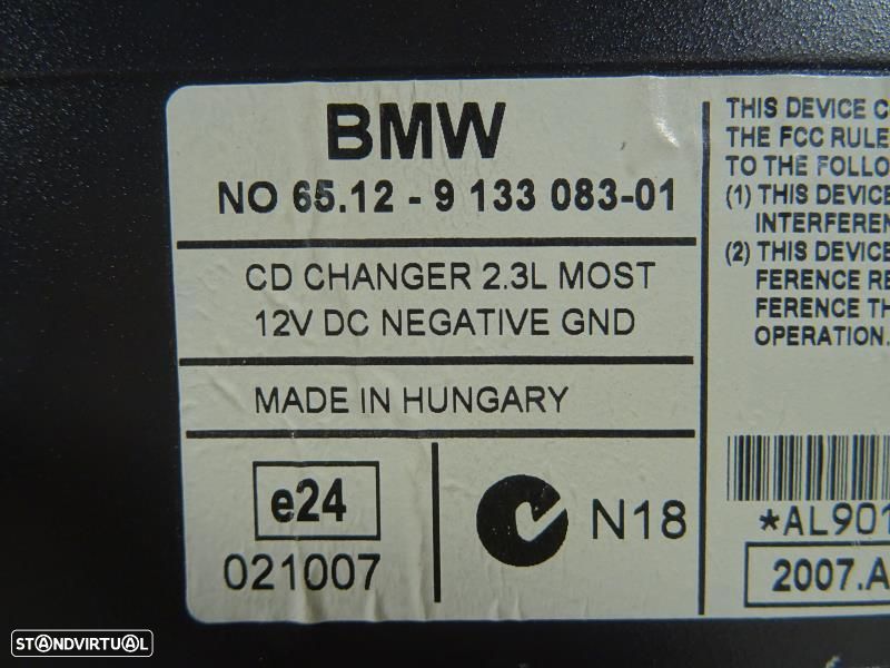 Caixa De Cds Bmw 1 (E87)  65129133083 / 9133083 / 9 133 083 - 9