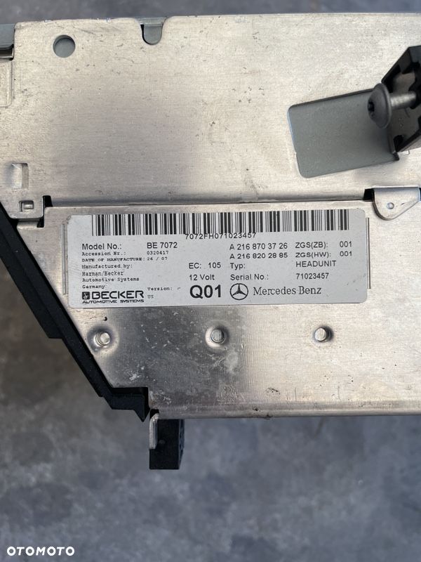 RADIO COMAND MERCEDES CL W216 - 4