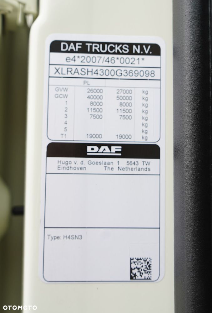 DAF XF / 480 / ACC / EURO 6 / SSC / BDF / 7.15 , 7.45 M - 11