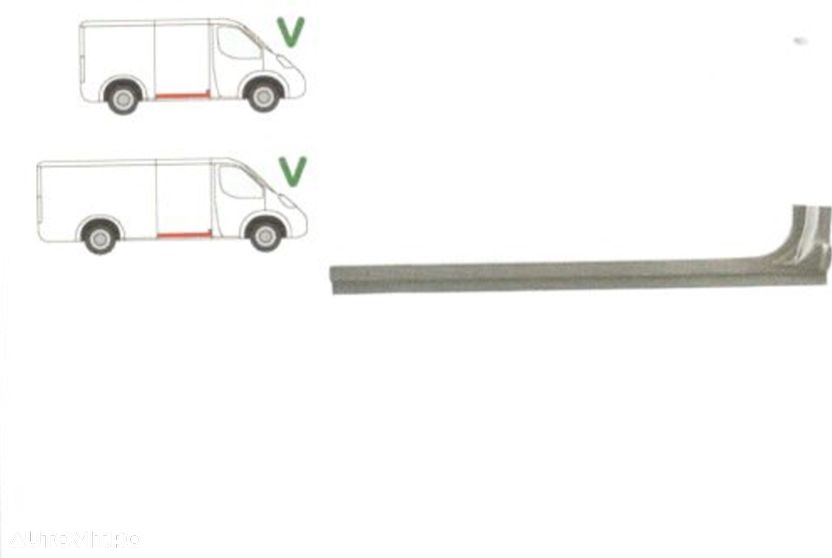 Prag Mercedes Vito, Viano (W639) 01.2003-10.2010 partea Dreapta sub usa culisanta, pt Modelul Scurt si Lung - 1