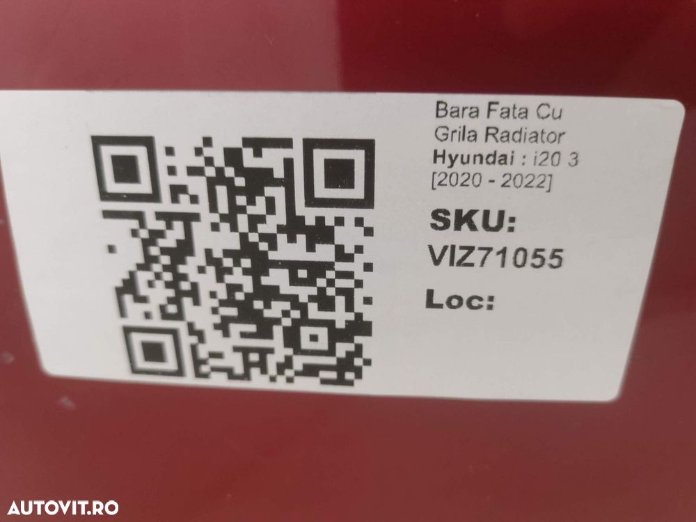 Bara Fata Cu Grila Radiator Hyundai  i20 3 2020 2021 2022 Originala In - 8