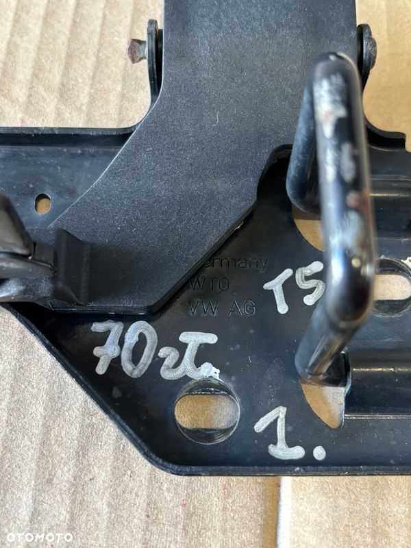 VW T5 TRANSPORTER MULTIVAN CARAVELLA 03- Zamek rygiel klamka zaczep maski - 5