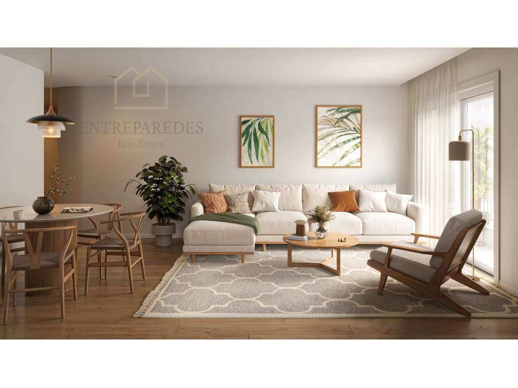 Apartamentos T2 com garagem, arrumo e varanda para comprar no centr...