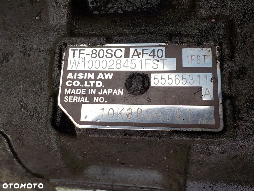 OPEL INSIGNIA 2.0 CDTI SKRZYNIA BIEGÓW TF-80SC AF40 55565311A - 2