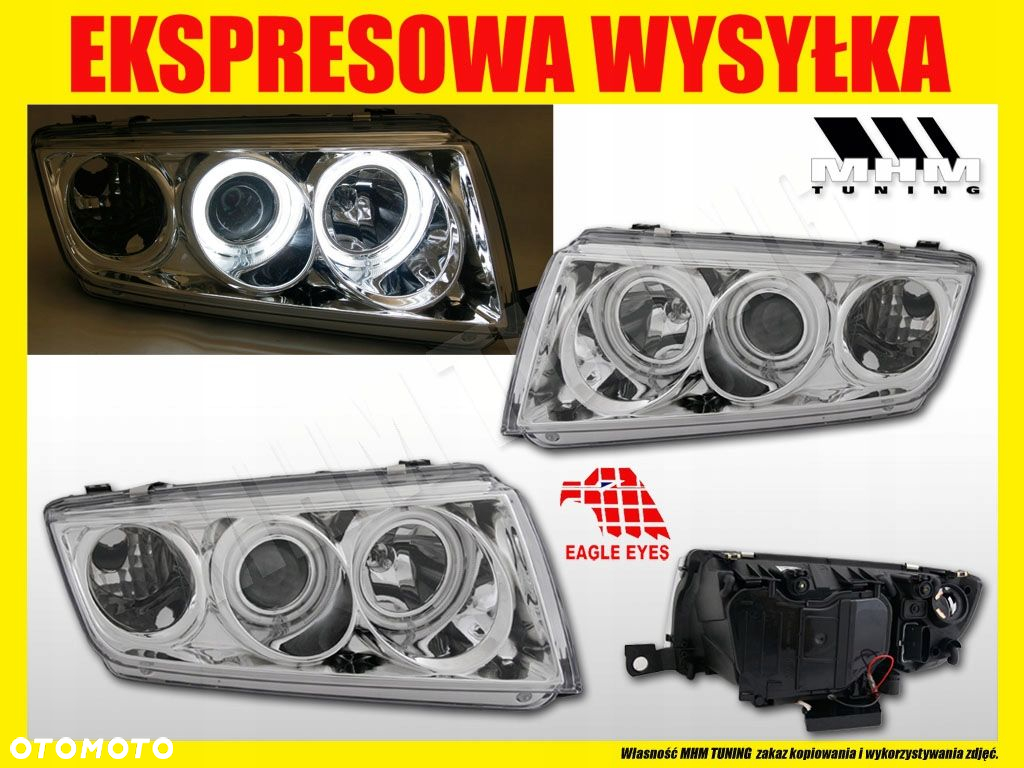 Reflektory Lampy kpl Ringi Led CCFL Angel Eyes Tuning Skoda Fabia I 1 6y 0 - 4