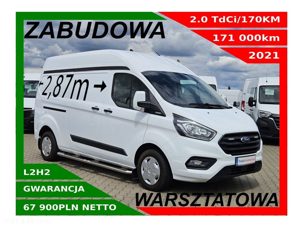 Ford transit-custom L2H2 *67900zł NETTO* Zabudowa warsztatowa 2.0TdCi/170KM