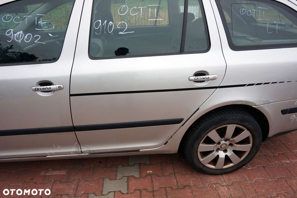 DRZWI TYLNE LEWE OCTAVIA II 1Z3 KOMBI 9102  SREBRNY SKODA 2004-2008 - 2