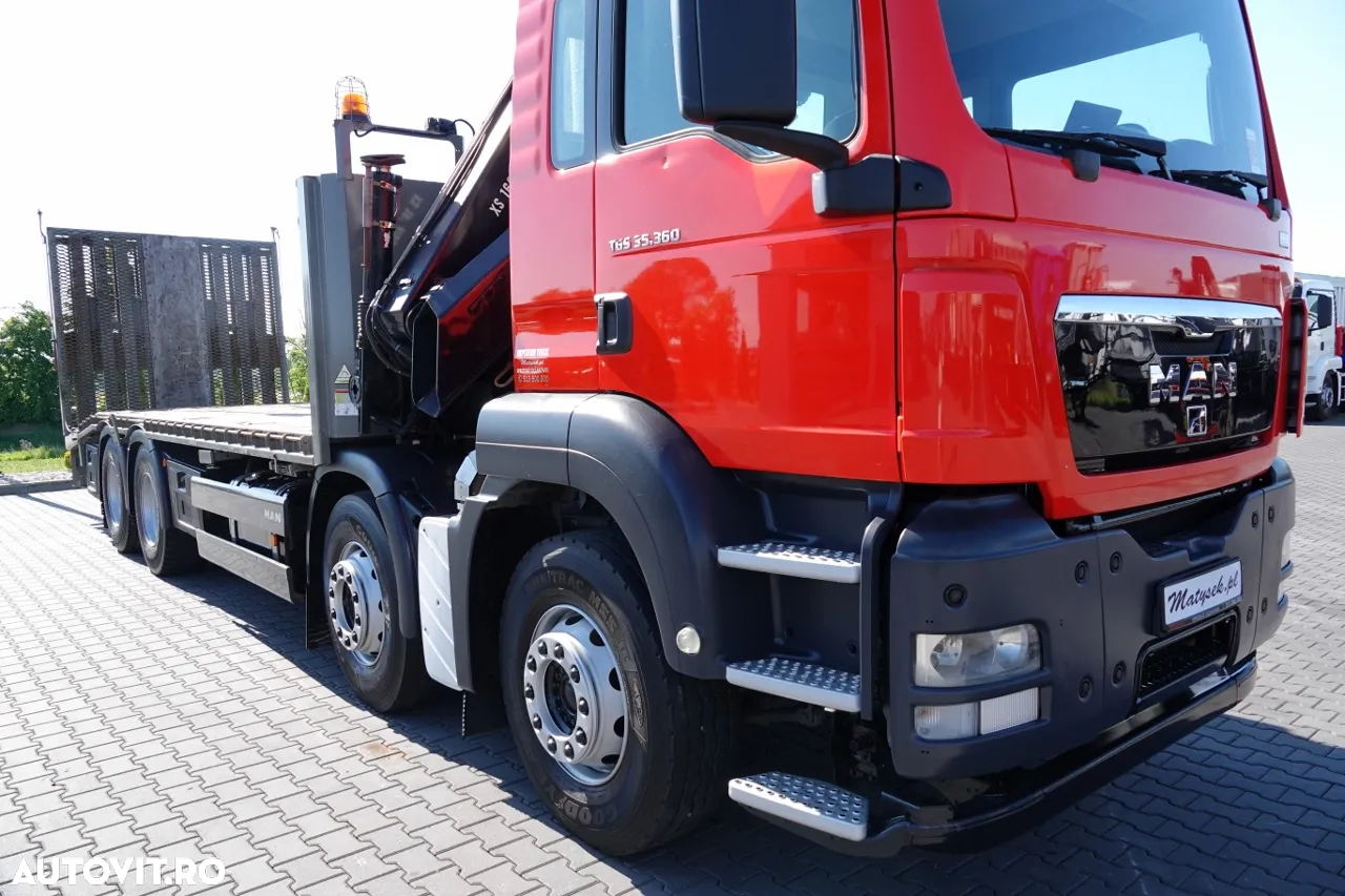 MAN TGS 35.360 / 8x2-4 / REMORCARE + HDS HIAB 166 E-2 / AXIE LIFTATOR / 4 AXI / GAMA HIDRAULICA / TROLIU / ASISTENTA RUTIERA / EURO 5 EEV - 10