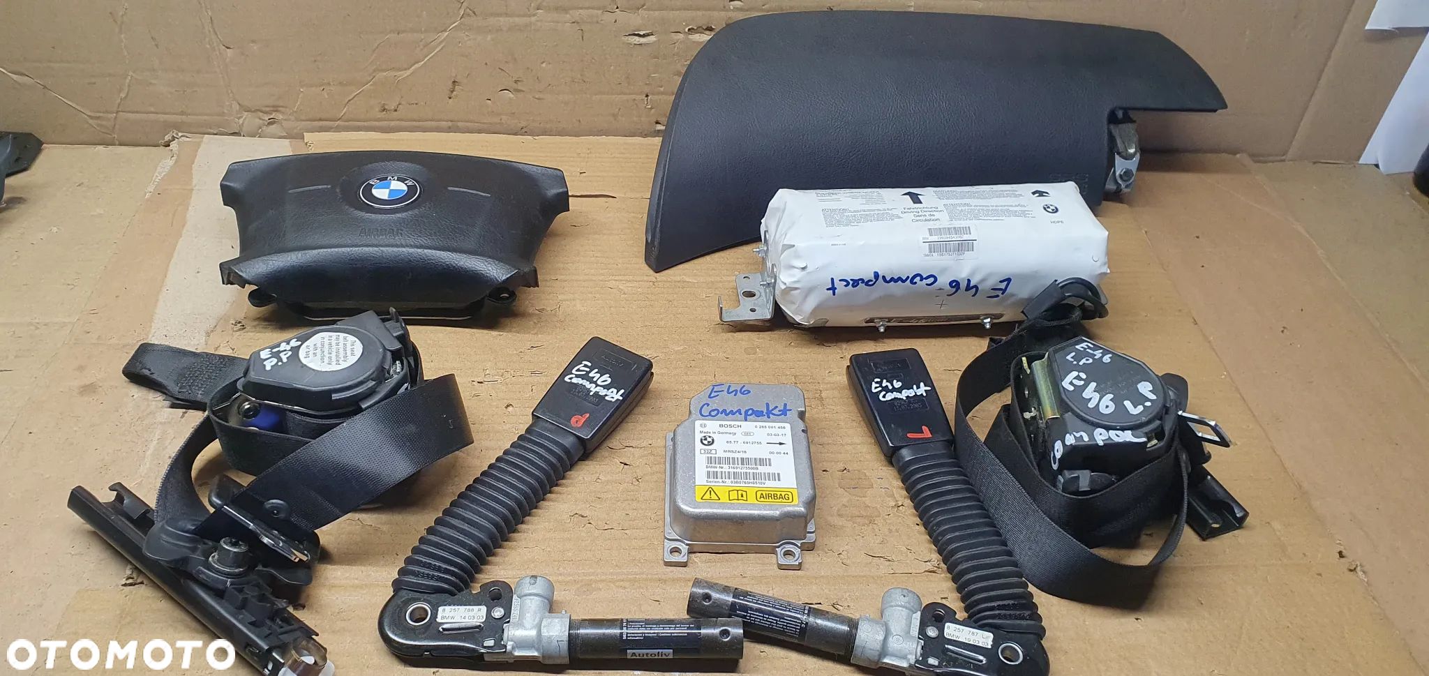 AIRBAG pasy poduszki sensor BMW 3 E46 komplet - 1