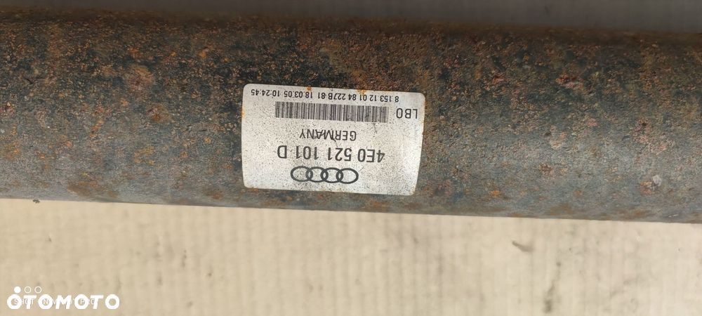 WAŁ NAPĘDOWY AUDI A8 D3 LIFT 3.0 TDI 4E0521101D - 9
