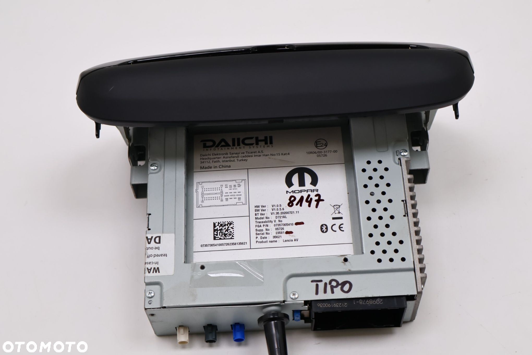 LANCIA YPSILON RADIO EKRAN NAWIGACJA '07357305410 - 5