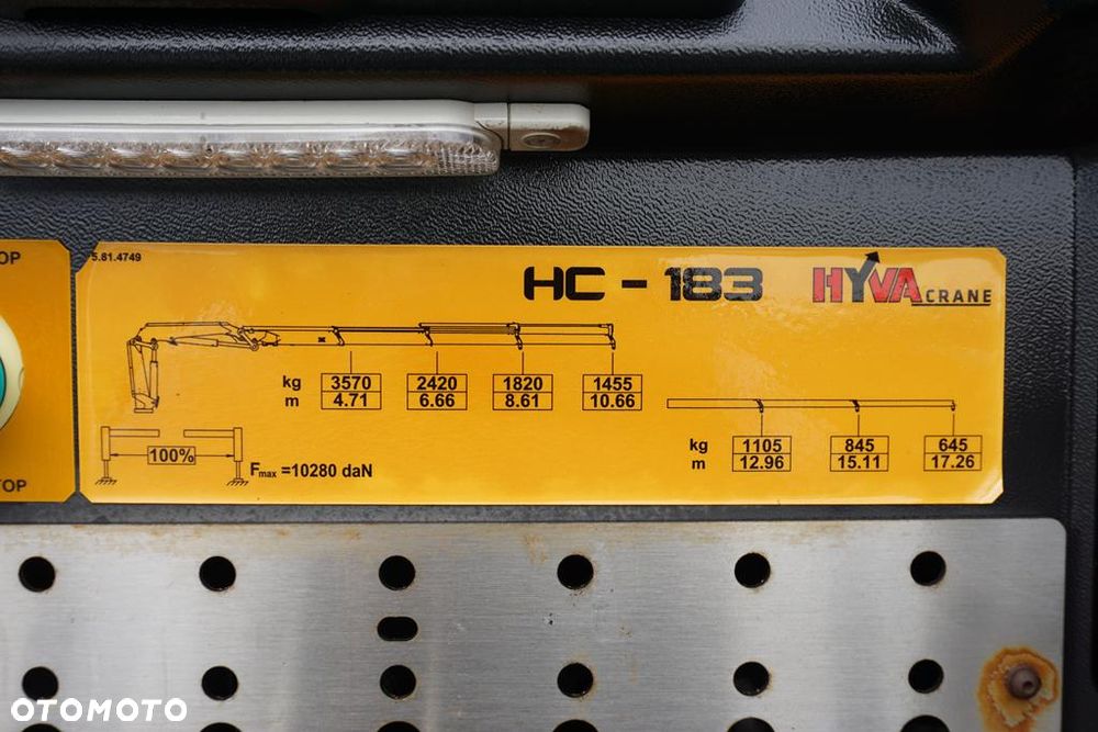 DAF LF / 260 / ACC / SKRZYNIOWY + HDS / HYVA HC-183 / PILOT / ROTATOR / WIDŁY - 25