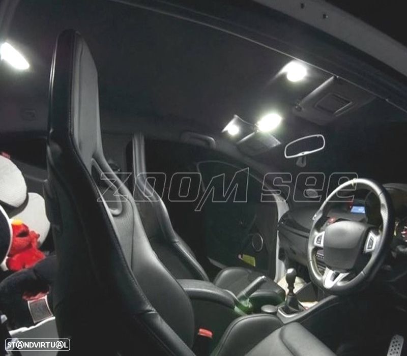 KIT COMPLETO DE 12 LÂMPADAS LED INTERIOR PARA 2009-2016 PARA RENAULT MEGANE III 3 MK3 COUPE - 6