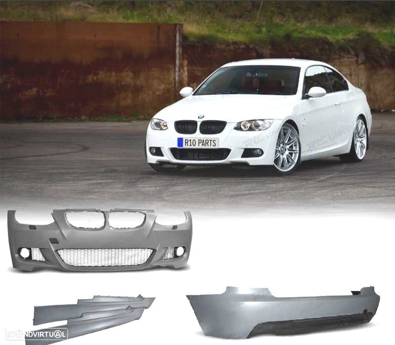KIT CARROÇARIA BMW E92 06-10 LOOK M COM LAVA FAROIS - 1