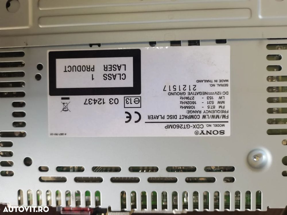 Casetofon/Radio Sony Pentru Dacia logan 1 Cu Auxiliar - 2