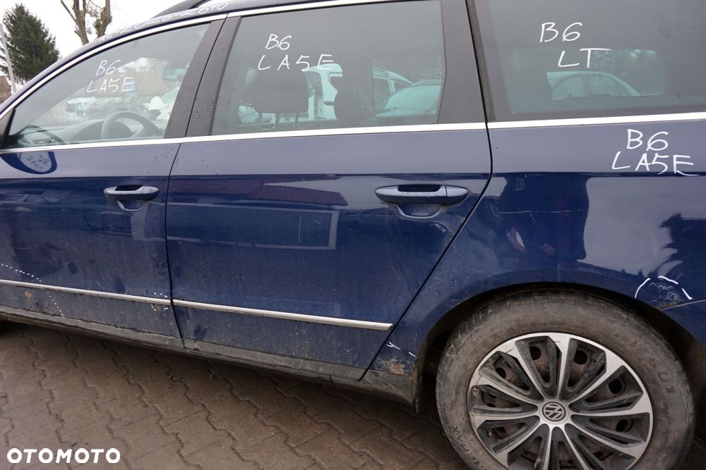 DRZWI TYLNE LEWE PASSAT B6 KOMBI LA5E  GRANATOWY VOLKSWAGEN 2005-2010 - 4
