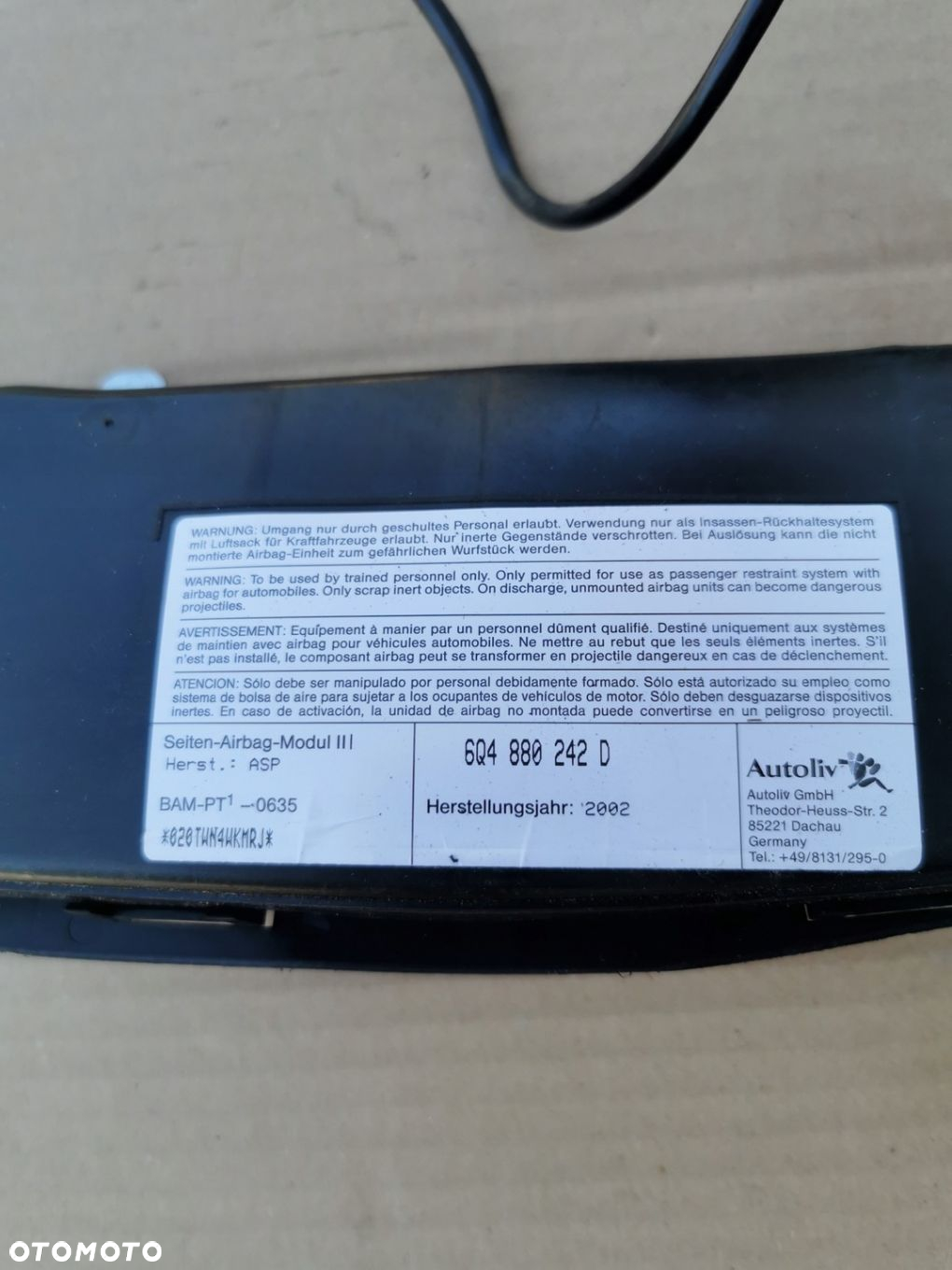 Poduszka fotela prawa Skoda Fabia I 6Q4880242D - 3