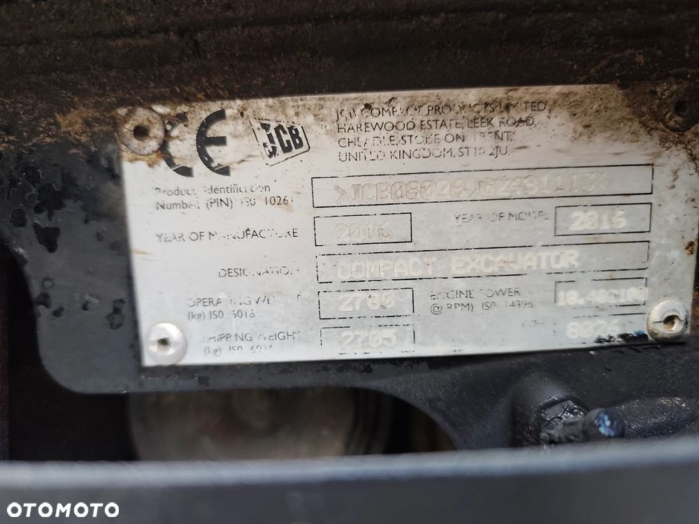 JCB 8026/2016Rok/3-Łyżki/5400Mth/Waga2.8T/ - 10