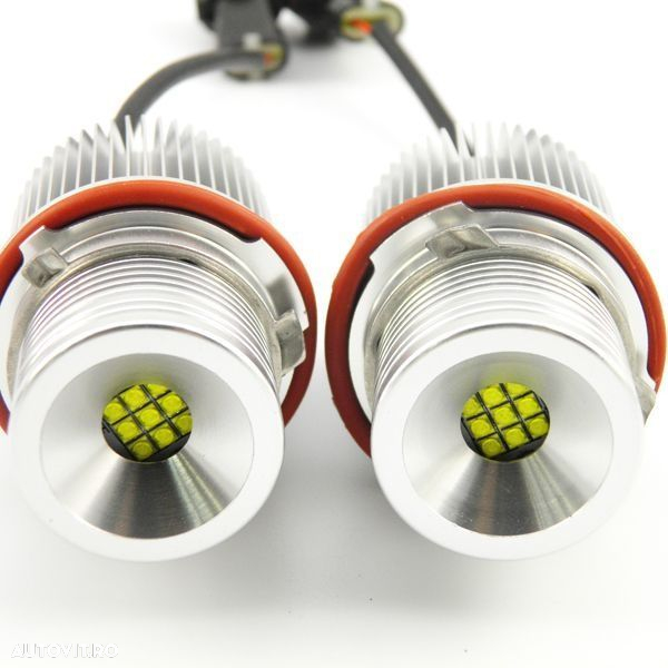 Angel eyes pentru BMW E39 E60 E61 E65 E66 E53 X3 X5 E83 Led Marker 90W 2018  CALITATE PREMIUM ⭐️⭐️⭐️⭐️⭐️ - 2
