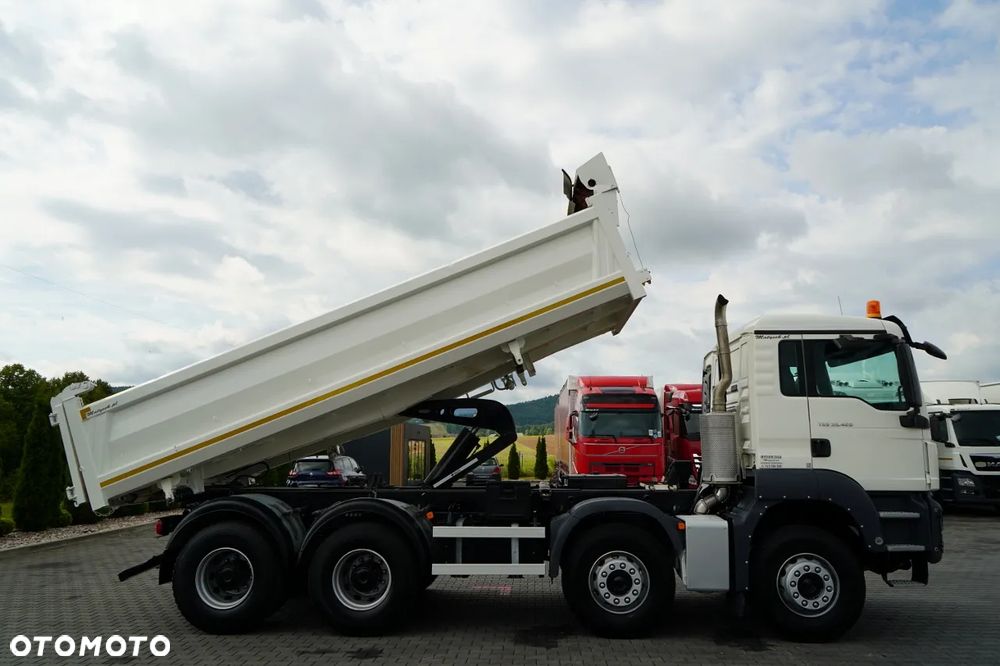 MAN TGS 35.420 / 8X4 / WYWROTKA 2 STRONNA / MEILLER KIPPER / HYDROBURTA / AUTOMAT / EURO 6 - 7