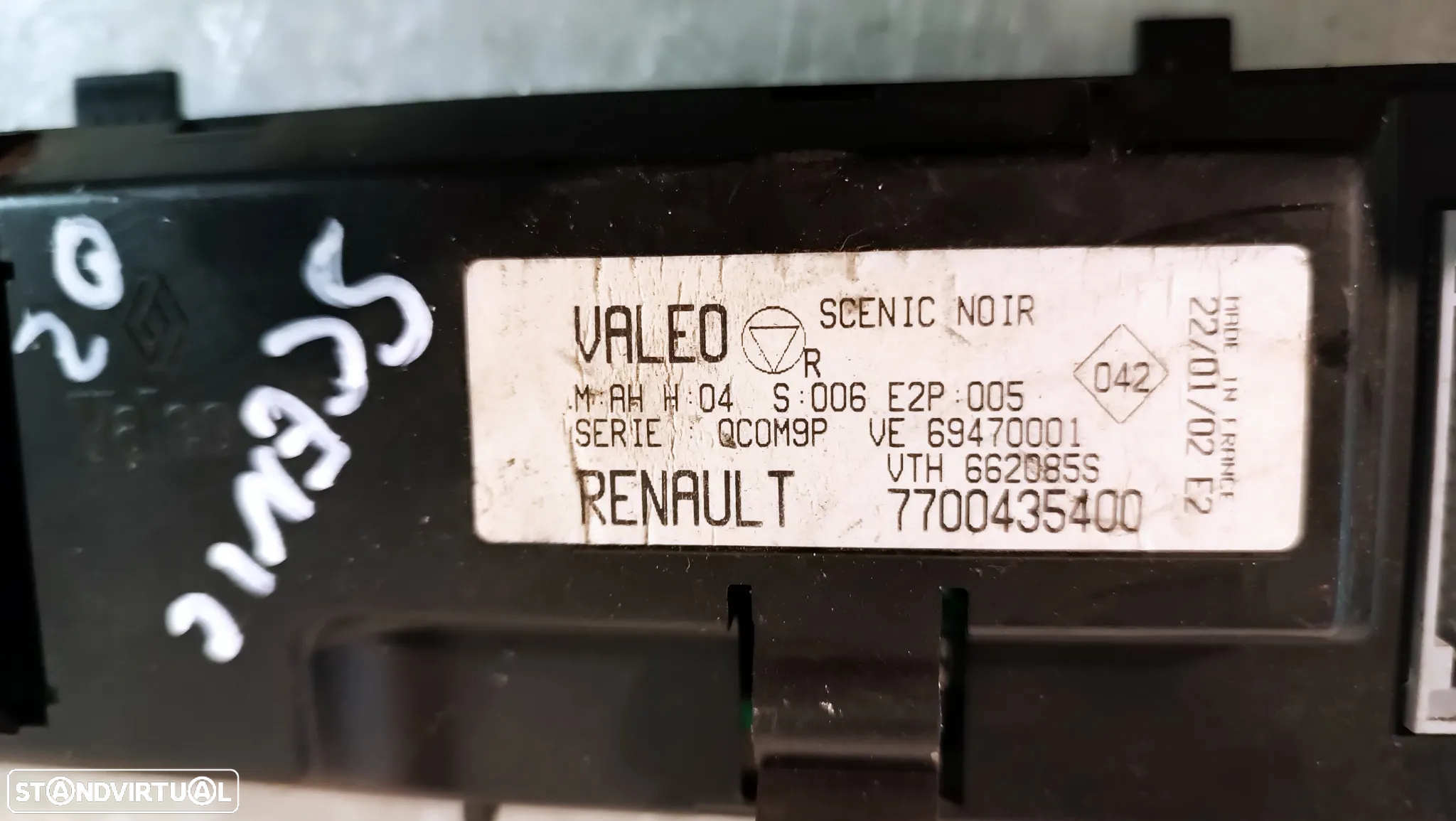 COMANDO REGULADOR SOFAGEM / AC RENAULT SCENIC 99-02 7700435400 - 2
