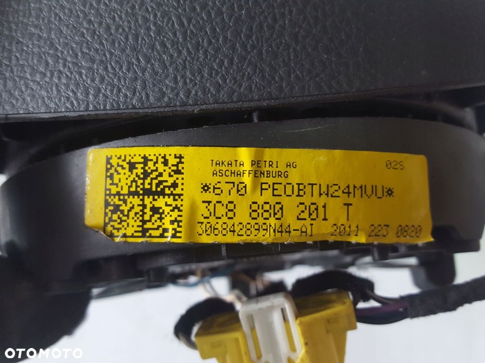 VW PASSAT B7 10-14r CC PODUSZKA AIRBAG KIEROWCY 3C8880201T - 6