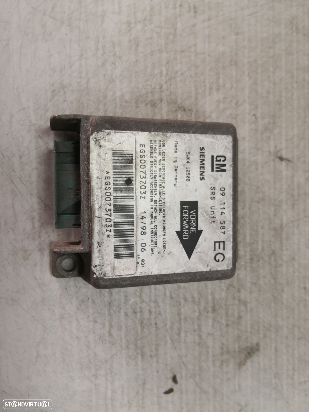 Centralina De Airbags Opel Corsa B (S93) - 3