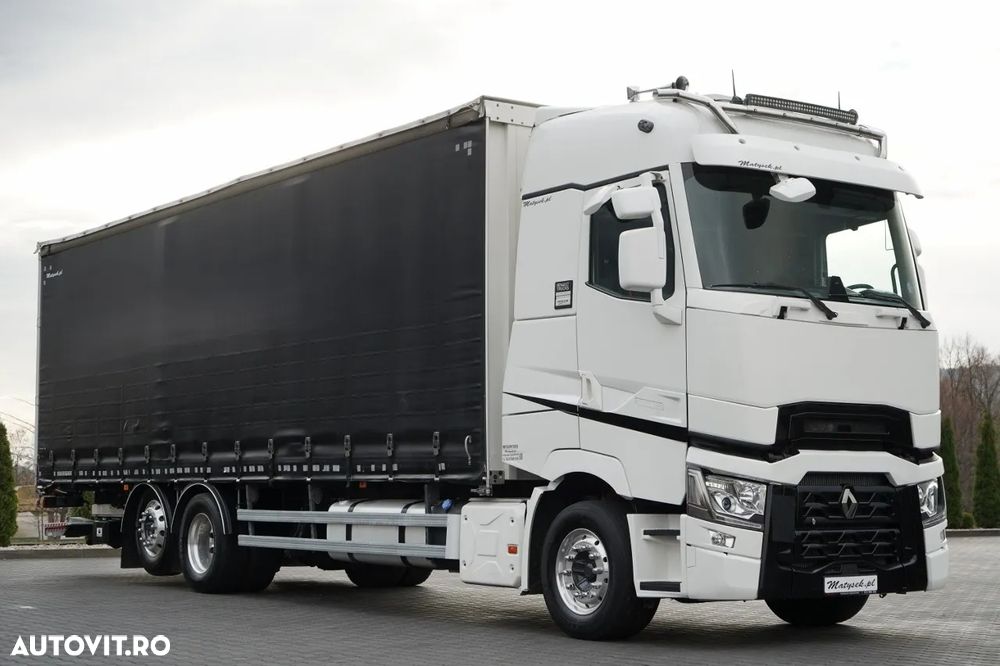 Renault T 440 / 6X2 / SOLO / CORTINĂ 9.5 M / I-PARK COOL / RIDICABIL / JANTE DIN ALIAJ / PUNȚĂ RIDICABILĂ - 7