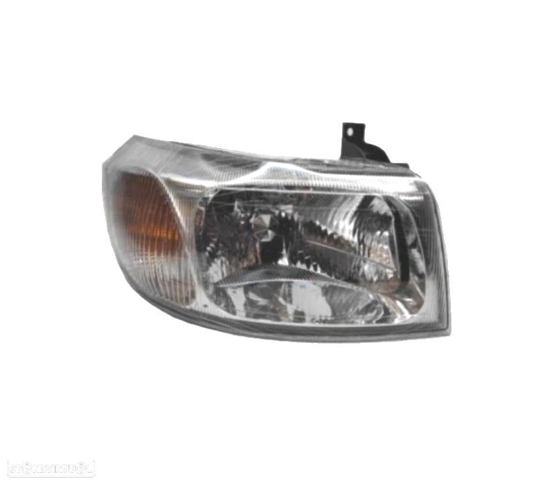 FAROL DIR OPTICAS FORD TRANSIT 00-06 FUNDO CROMADO - 1