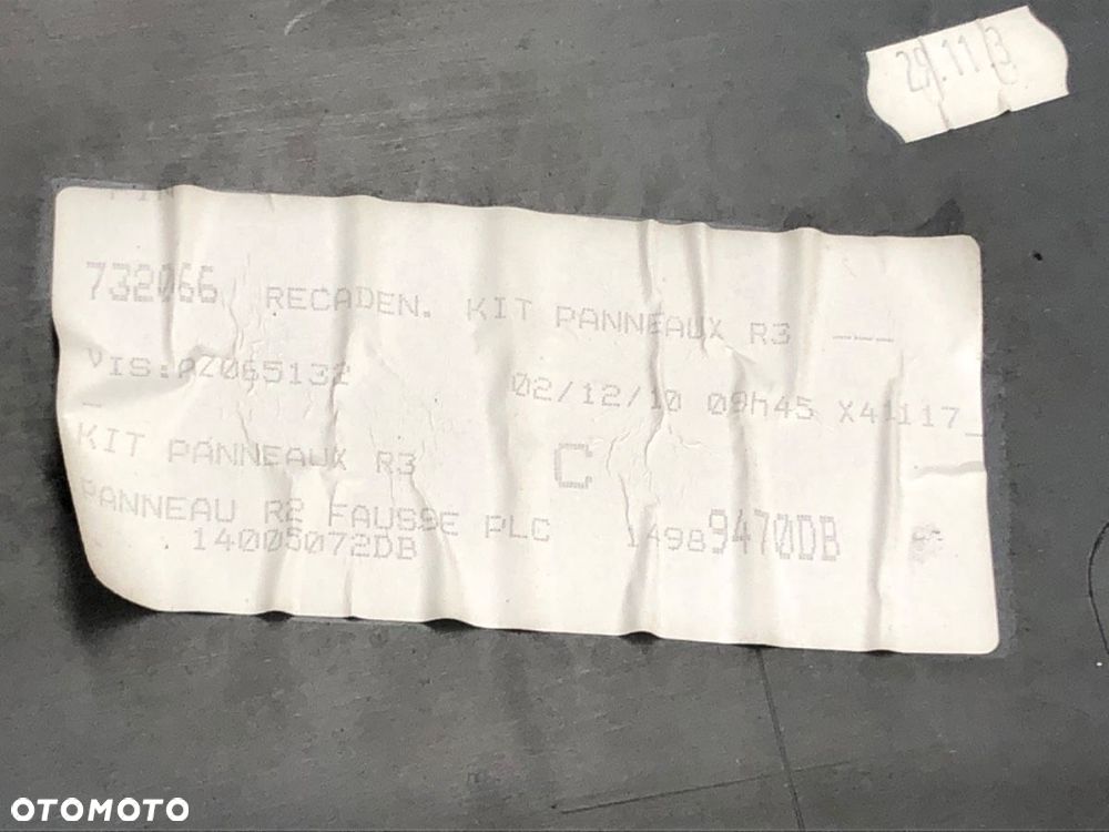 BOCZEK BAGAŻNIKA PRAWY  CITROEN JUMPY (VF7) 2007 - 2016 2.0 HDi 120 88 kW [120 KM] olej napędowy - 9