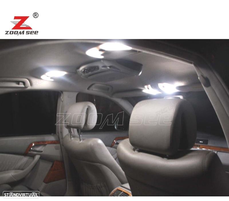 KIT COMPLETO DE 27 LÂMPADAS LED INTERIOR PARA MERCEDES E CLASE W211 SEDÂN E200 E220 E240 E270 02-0 - 2