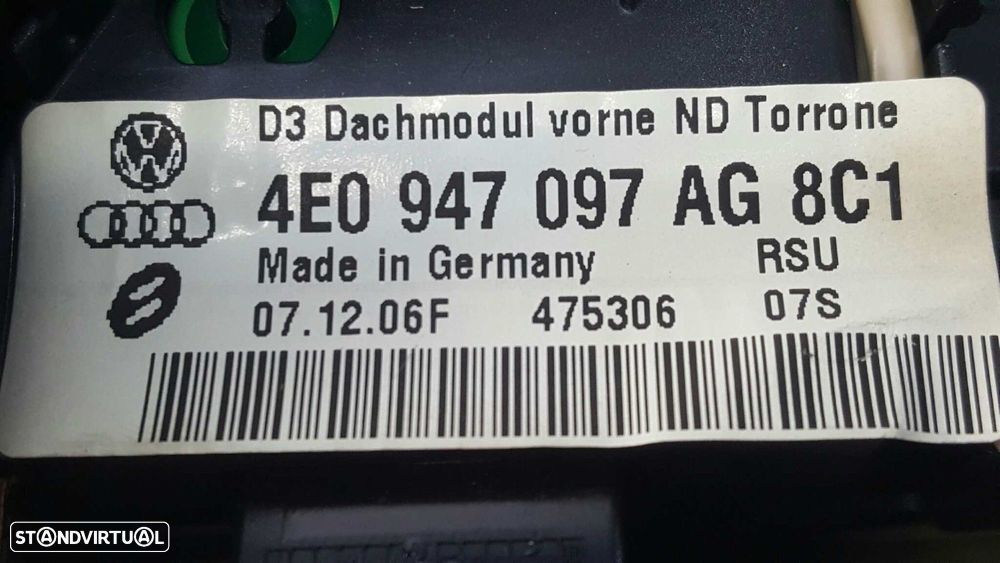 LUZ INTERIOR AUDI A8 (4E2) 4.2 TDI QUATTRO - 8