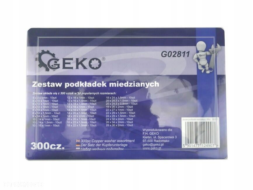 PODKŁADKI MIEDZIANE USZCZELKI ZESTAW PODKŁADEK MIEDŹ MIEDZIANYCH 300 szt - 7