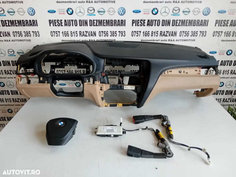 Plansa Bord Kit Airbag Bmw X3 F25 X4 F26 An 2011-2018 Crem - 1