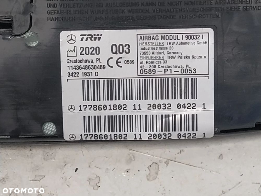 MERCEDES A KLASA W177 AIRBAG PODUSZKA POWIETRZNA FOTELA PRAWA LEWA ORYGINAŁ - 5