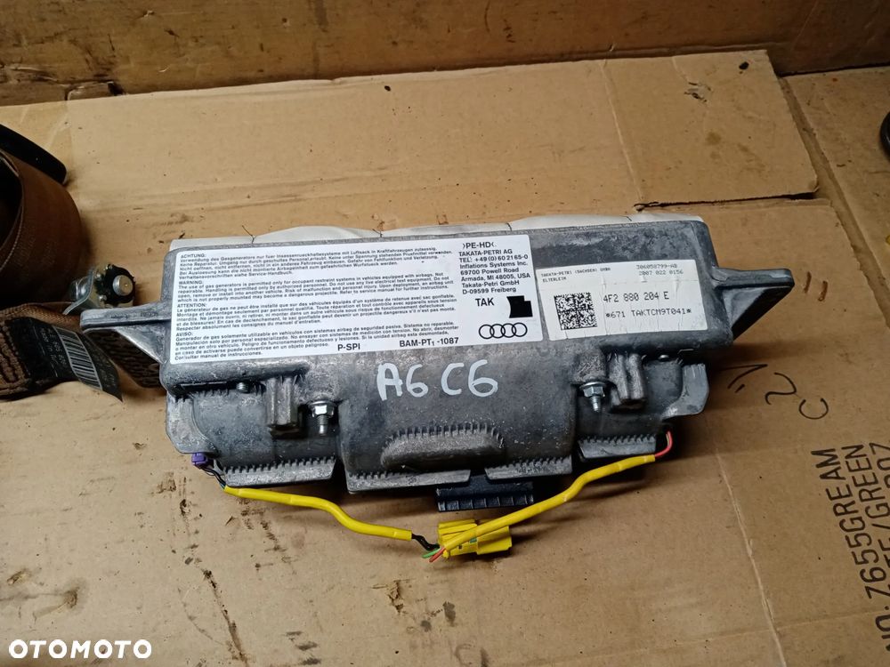 Poduszka konsoli kierowcy poduszki pasy sensor napinacze AIRBAG zestaw naprawczy Audi A6 C6 - 3