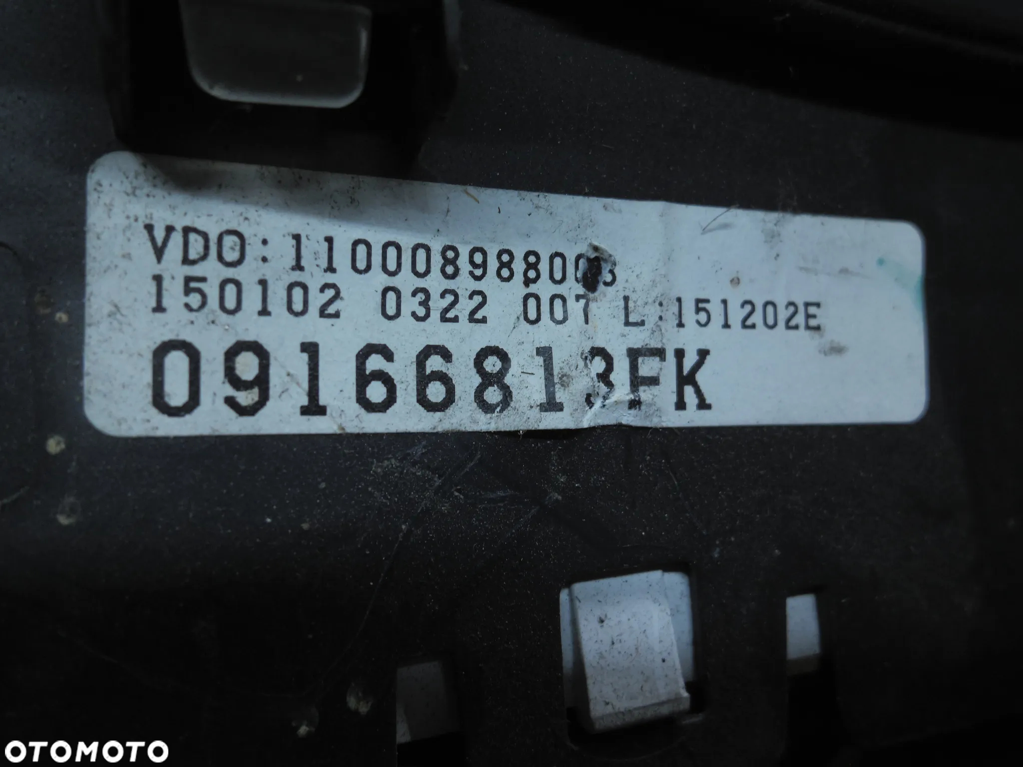 OPEL CORSA C 1.0 58KM LICZNIK ZEGARY PRĘDKOŚCIOMIERZ 09166813FK - 2