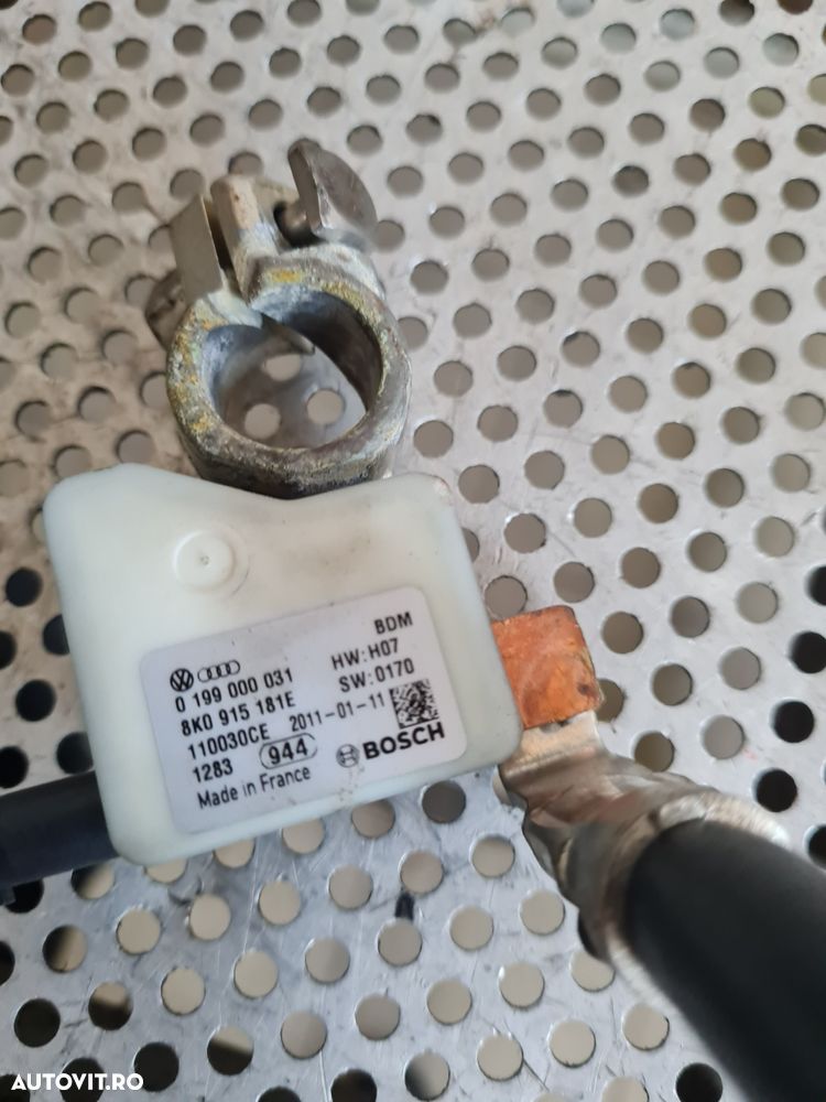 Borna Baterie Minus Audi A4 B8 A5 8T An 2007-2008-2009-2010-2011-2012-2013-2014-2015 Cod 8K0915181E Dezmembrez Audi A5 8T 2.7 Tdi Euro 5 Motor CGKA Cutie Automata MMW Bixenon Volan Stanga - Dezmembrari Arad - 6