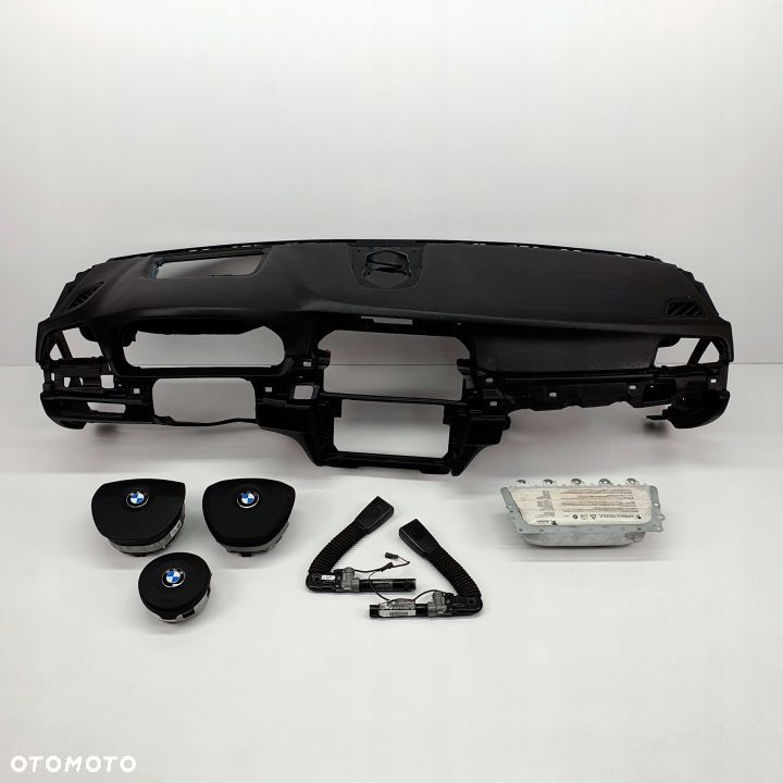 BMW F10 F11 HEAD UP DESKA ROZDZIELCZA KONSOLA KOKPIT PULPIT PODUSZKI AIRBAG AIR BAG NAPINACZE KIT SET - 1