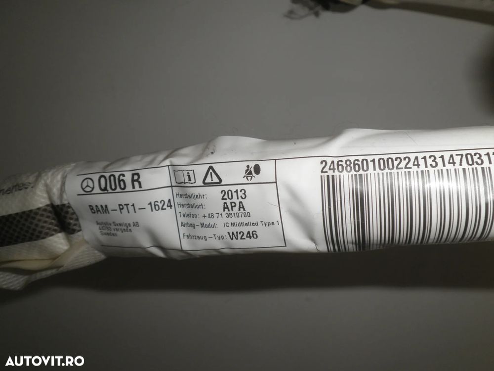 Airbag cortina stanga / dreapta Mercedes B Class W246 2013 A2468601002 A2468600902 - 5
