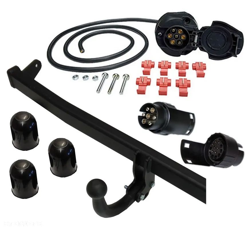 HAK HOLOWNICZY Z KULA ODKRĘCANĄ NA WIE ŚRUBY+WIĄZKA7PIN HYUNDAI i10 I 1 2008do13 - 1