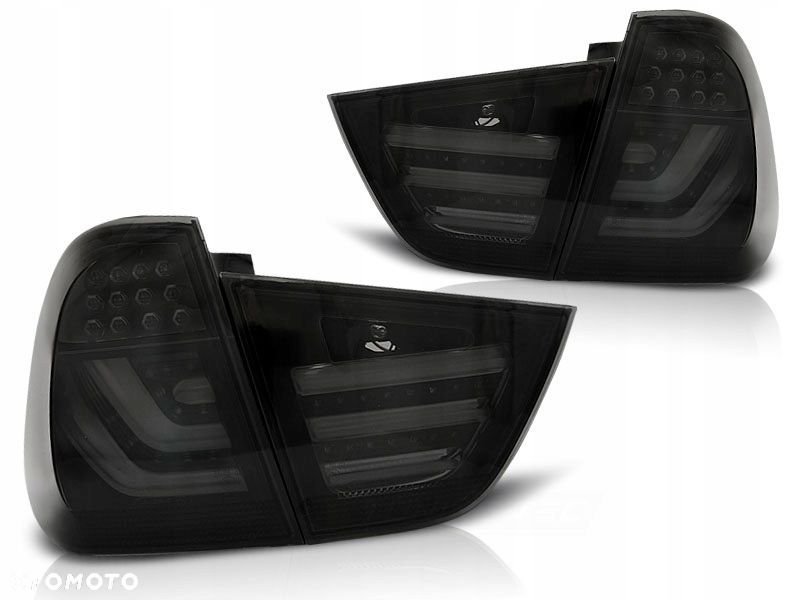 Lampy tylne kpl Led Bar Neon Tuning Czarne Bmw 3 e91 kombi touring Lift 08- - 3
