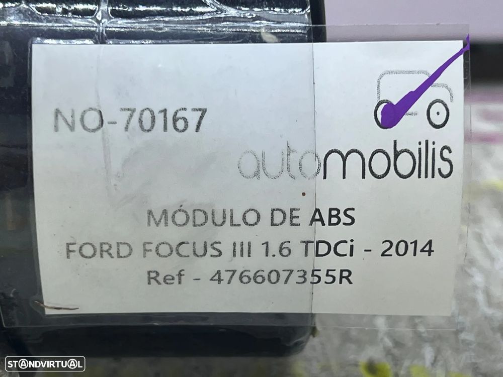 Módulo ABS FORD FOCUS III 1.6 TDCi Ref . BV612C405AL - NO. 70167 - 6