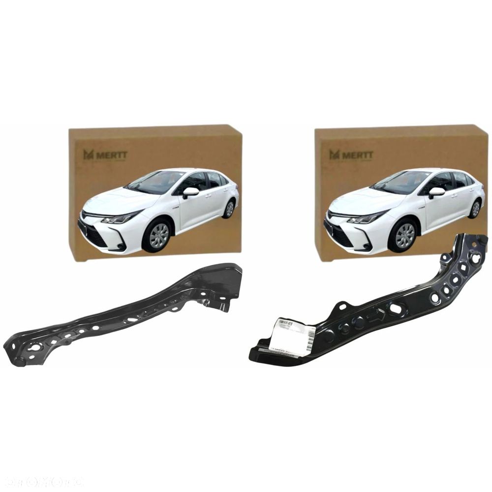 WZMOCNIENIA PASA PRZEDNIEGO GÓRNE OKULARY LAMPY TOYOTA COROLLA E21 KOMPLET - 1