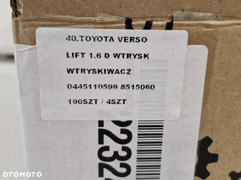 toyota verso i 1 lift 1.6 d wtrysk wtryskiwacz paliwa 0445110599 8515060 - 6