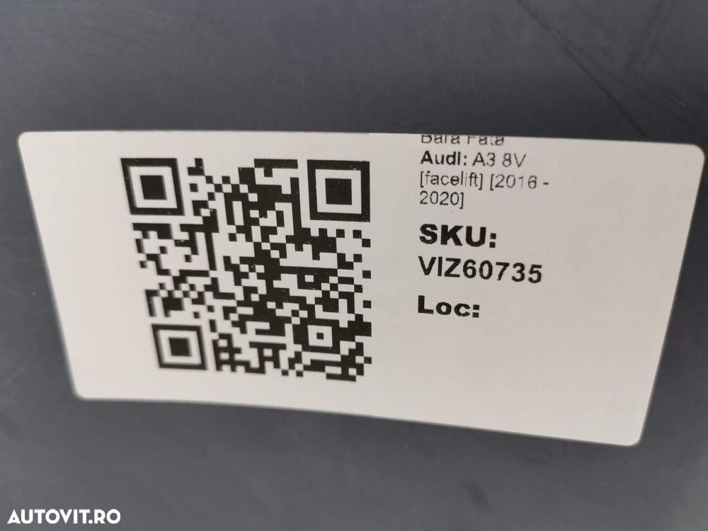 Bara Fata Audi A3 8V [facelift] [2016 - 2020] Originala In Stare Buna - 8