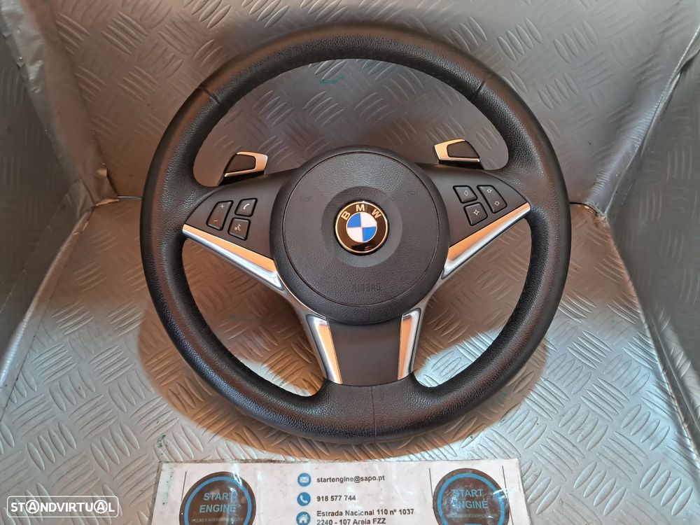 Volante com patilhas BMW serie 5 E60 E61 chave de cartão - 1