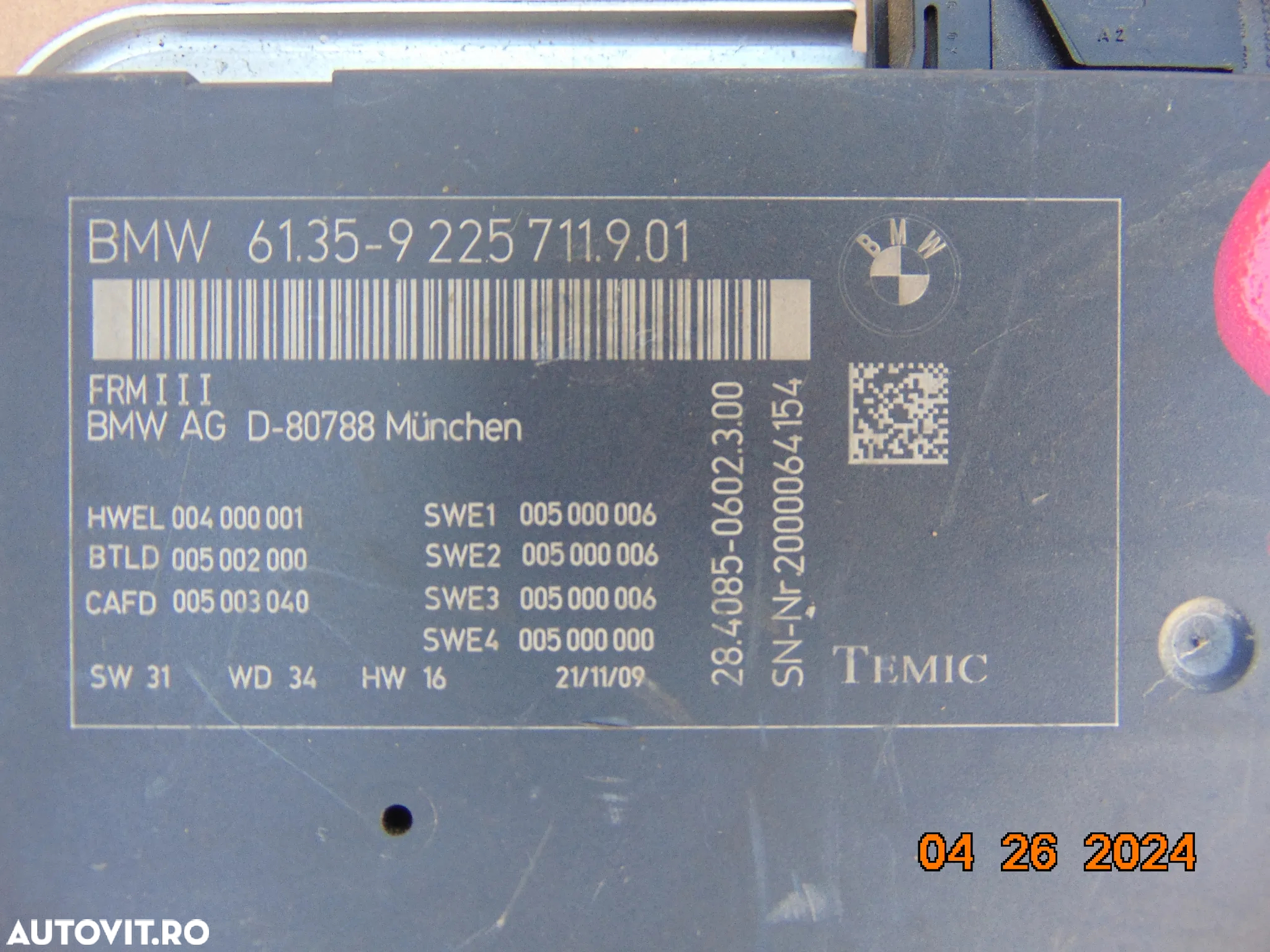Modul lumini BMW F07 f01 f02 f03 f04 LCM ecu seria 5 gt cod - 3