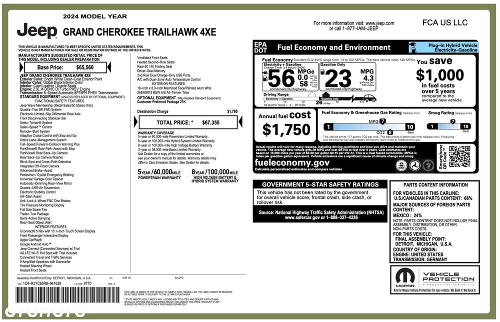 Jeep Grand Cherokee 2.0 4xe PHEV Trailhawk - 31